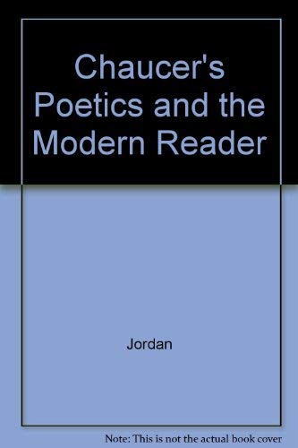 Beispielbild für Chaucer's Poetics and the Modern Reader zum Verkauf von Hippo Books