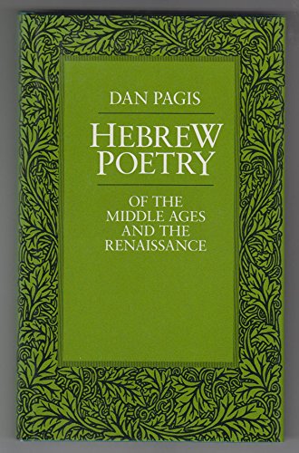 Stock image for Hebrew Poetry of the Middle Ages and the Renaisance for sale by Book Bear