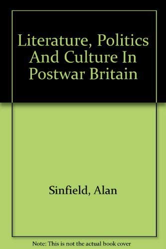 Beispielbild fr Literature, Politics, and Culture in Postwar Britain (The New Historicism: Studies in Cultural Poetics) zum Verkauf von Wonder Book