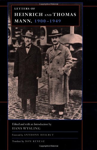 Beispielbild für Letters of Heinrich and Thomas Mann, 1900-1949 zum Verkauf von Argosy Book Store, ABAA, ILAB
