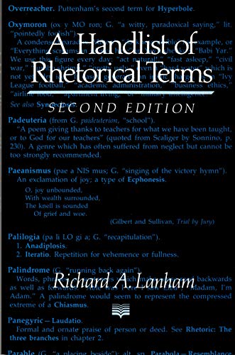 A Handlist of Rhetorical Terms