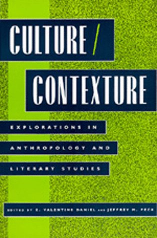Stock image for Culture/Contexture: Explorations in Anthropology and Literary Studies for sale by HPB-Red