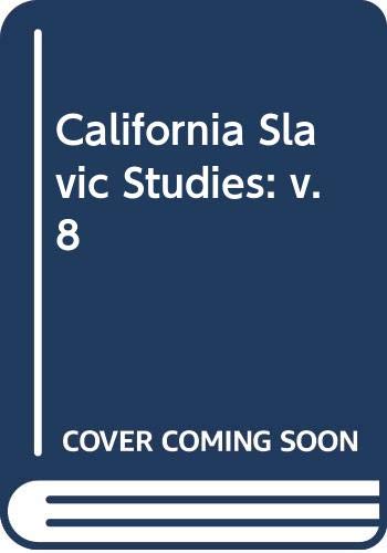 Stock image for California Slavic Studies: v. 8 for sale by Dunaway Books