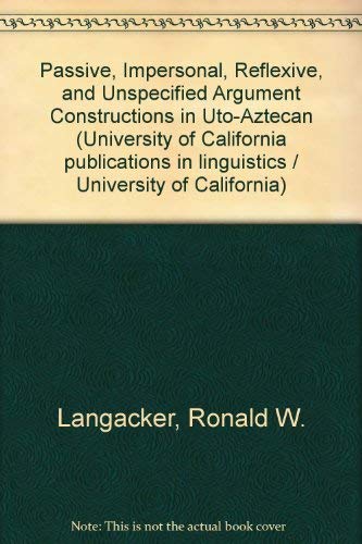 Non-distinct arguments in Uto-Aztecan (9780520095397) by Langacker, Ronald W.