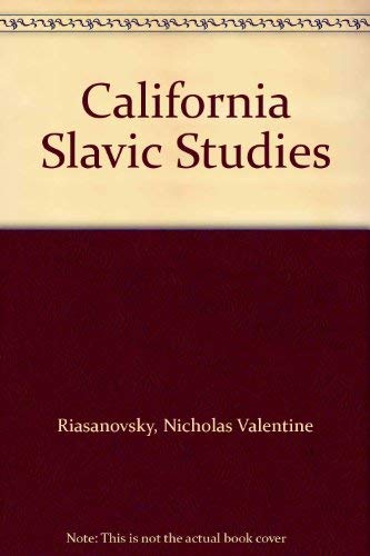 California Slavic Studies (9780520095649) by Riasanovsky, Nicholas Valentine