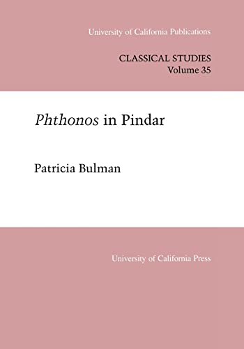 Imagen de archivo de Phthonos in Pindar: Volume 35 a la venta por ThriftBooks-Atlanta