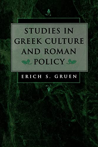 Beispielbild fr Studies in Greek Culture and Roman Policy zum Verkauf von Better World Books