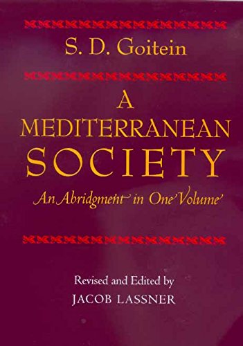 Imagen de archivo de A Mediterranean Society: An Abridgment in One Volume a la venta por More Than Words
