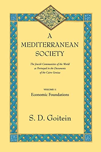 Beispielbild fr A Mediterranean Society Volume I Economic Foundations zum Verkauf von Blackwell's