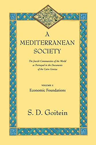 Imagen de archivo de A Mediterranean Society, Volume I: The Jewish Communities of the Arab World as Portrayed in the Documents of the Cairo Geniza, Economic Foundations Vo a la venta por ThriftBooks-Dallas