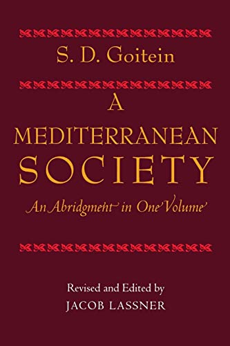 Beispielbild fr A Mediterranean Society, An Abridgment in One Volume zum Verkauf von Books From California