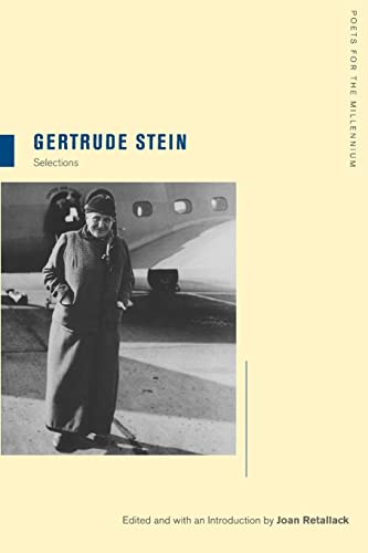 Stock image for Gertrude Stein: Selections (Poets for the Millennium) for sale by SecondSale