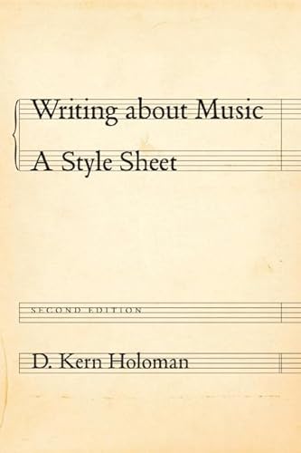 Beispielbild fr Writing about Music: A Style Sheet zum Verkauf von HPB-Diamond