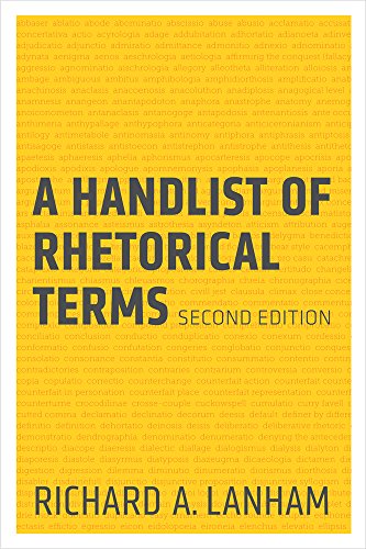Stock image for A Handlist of Rhetorical Terms for sale by Half Price Books Inc.