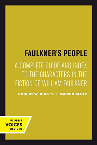 9780520303119: Faulkner's People: A Complete Guide and Index to the Characters in the Fiction of William Faulkner