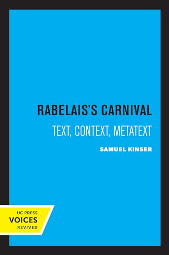 Imagen de archivo de Rabelais's Carnival a la venta por Blackwell's