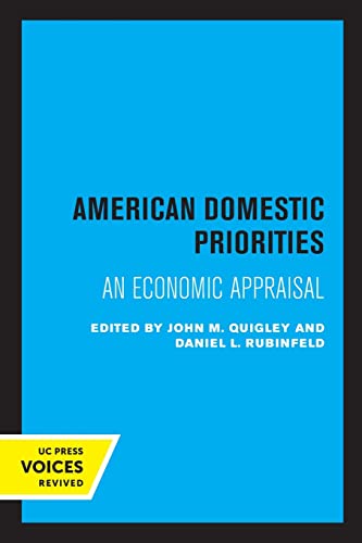 Beispielbild fr American Domestic Priorities: An Economic Appraisal zum Verkauf von Lucky's Textbooks