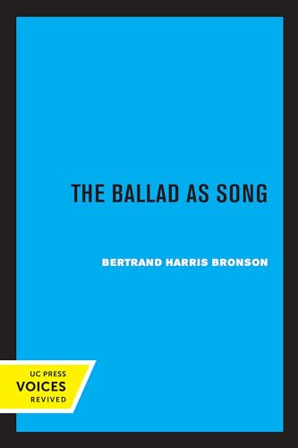 Beispielbild fr The Ballad as Song zum Verkauf von Better World Books