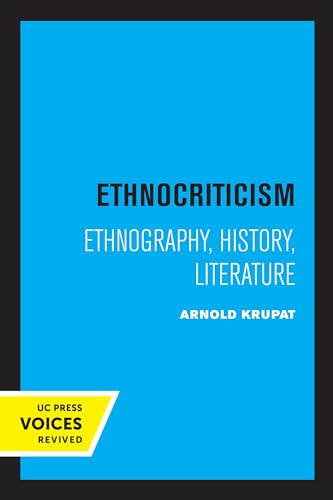 Imagen de archivo de Ethnocriticism: Ethnography, History, Literature a la venta por Lucky's Textbooks