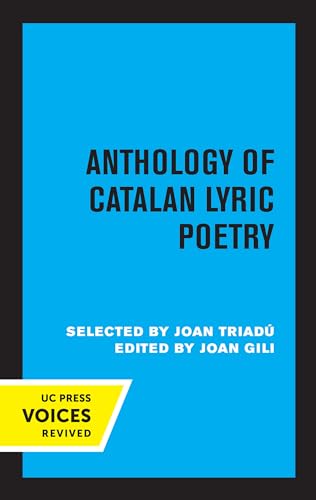 Beispielbild fr Anthology of Catalan Lyric Poetry zum Verkauf von Lucky's Textbooks