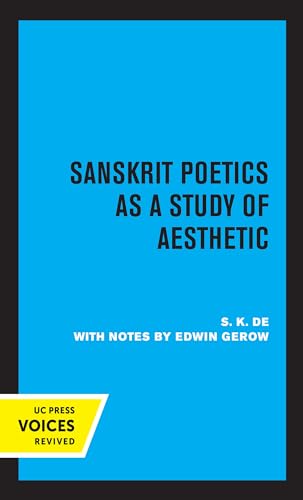 Beispielbild fr Sanskrit Poetics as a Study of Aesthetic zum Verkauf von Blackwell's