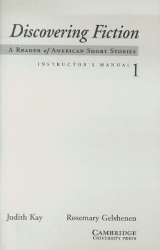 Stock image for Discovering Fiction Level 1 Instructor's Manual : A Reader of American Short Stories for sale by Better World Books