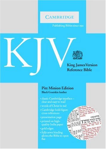 KJV Pitt Minion Reference Edition, R186 Black Goatskin Leather (9780521007450) by Bible