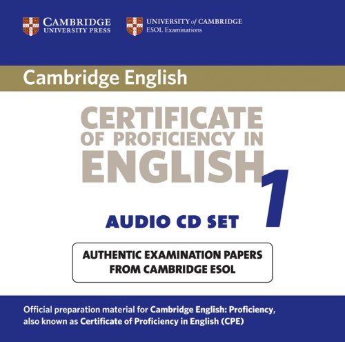 Imagen de archivo de Cambridge Certificate of Proficiency in English 1 Audio CD Set (2 CDs): Examination papers from the University of Cambridge Local Examinations Syndicate (CPE Practice Tests) a la venta por AMM Books