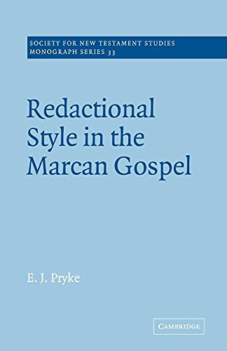 9780521020541: Redactional Style Marcan Gospel