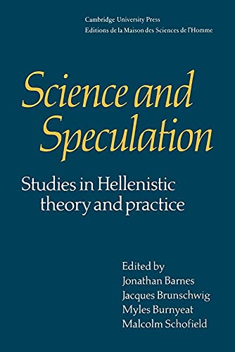 Science and Speculation (9780521022187) by Barnes, Jonathan; Brunschwig, J.