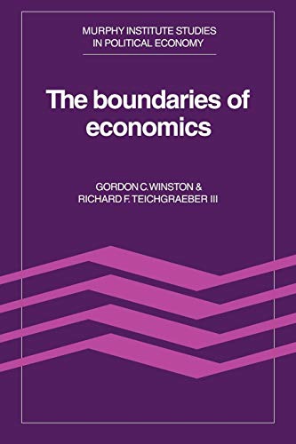 9780521022507: The Boundaries of Economics (Murphy Institute Studies in Political Economy)