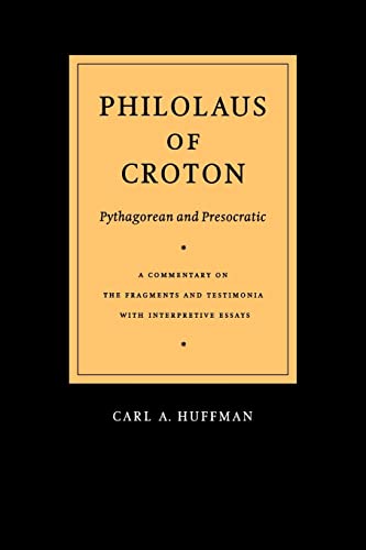 9780521024716: Philolaus of Croton