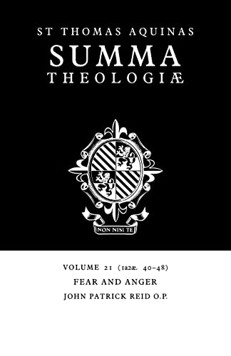 Fear and Anger : Ia2ae. 40-48 - Thomas Aquinas