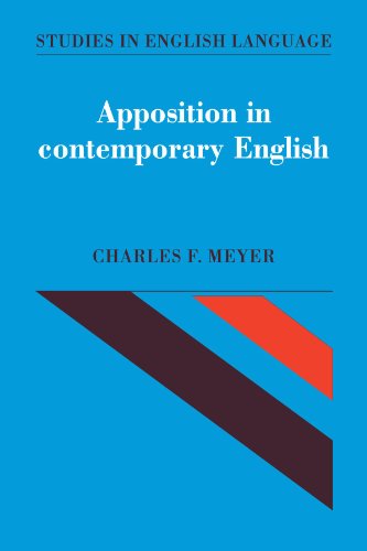 Stock image for Apposition in Contemporary English for sale by Chiron Media