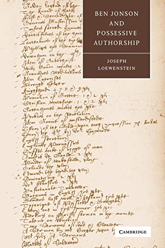 Imagen de archivo de Ben Jonson and Possessive Authorship a la venta por Brook Bookstore On Demand