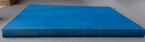 Beispielbild fr Towards a Text of Cicero 'Ad Atticum' zum Verkauf von Wonder Book