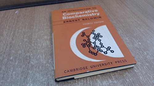 Beispielbild fr An Introduction to Comparative Biochemistry zum Verkauf von ThriftBooks-Dallas