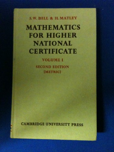 Maths Higher National Certicte 1 (9780521041447) by Bell