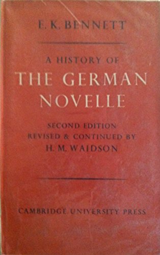 A History of the German Novelle. Revised and continued by H.M. Waidson