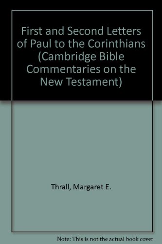 9780521042031: First and Second Letters of Paul to the Corinthians (Cambridge Bible Commentaries on the New Testament)