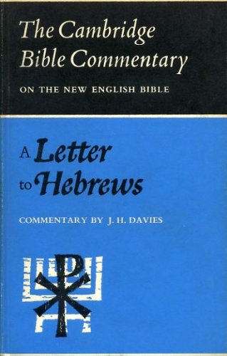 9780521042222: A Letter to Hebrews (Cambridge Bible Commentaries on the New Testament)