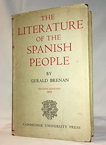 Stock image for Literature of the Spanish People : From Roman Times to the Present Day for sale by Better World Books