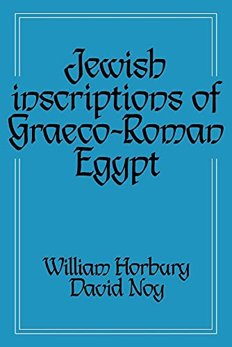 Stock image for Jewish Inscriptions of Graeco-Roman Egypt for sale by Lucky's Textbooks