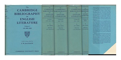 9780521045025: The Cambridge Bibliography of English Literature: Volume 4, Index (Cambridge Bibliography of English Literature 1)