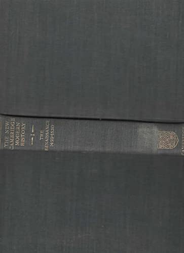 Beispielbild fr The New Cambridge Modern History: Volume 1, the Renaissance, 1493-1520 zum Verkauf von ThriftBooks-Dallas