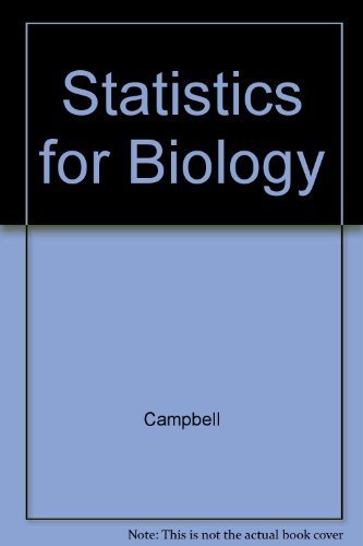 9780521045681: Statistics for Biology
