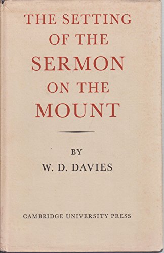 9780521047975: The Setting of the Sermon on the Mount