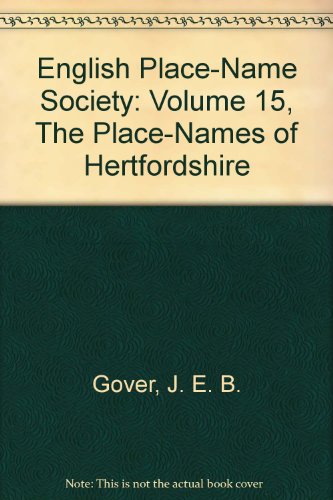 9780521049085: English Place-Name Society: Volume 15, The Place-Names of Hertfordshire