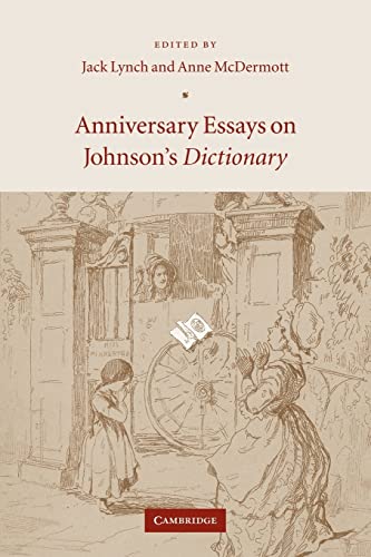 Stock image for Anniversary Essays on Johnson's Dictionary for sale by Benjamin Books