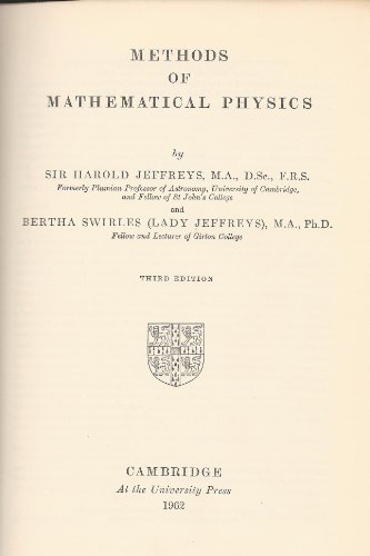 Beispielbild fr Methods of Mathematical Physics zum Verkauf von T. A. Borden Books